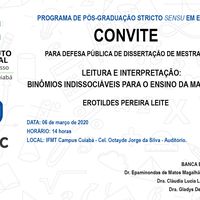 Convite - Erotildes Pereira Leite