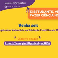 Cadastro de Reserva Iniciação Científica